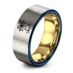 swatch color sample for Palm Tree Sunset ring style 14