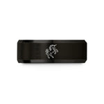 presents for remarried couples – black tungsten unicorn rampant wedding band