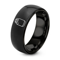 2Nd Wedding Gift Anniversaries for Him – black tungsten dry bag ring
