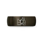 men's personalized ring – gunmetal & black tungsten singer mic wedding band