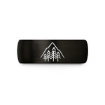 engraved rings for him – black tungsten spruce ridge treeline wedding band