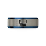 men's comfort fit ring – blue & grey tungsten dip 14 ic wedding band