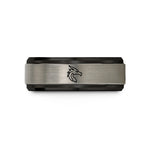 second anniversary present ideas – black & grey tungsten wyvern wedding band