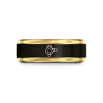 tungsten rings for men – black & gold tungsten distributor wedding band