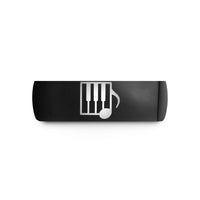 tungsten rings for men – black tungsten piano keys wedding band