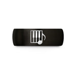 unique presents for him – black tungsten piano keys wedding band