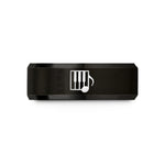 tungsten rings for men – black tungsten piano keys wedding band