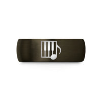 wedding bands for men – gunmetal & black tungsten piano keys wedding band