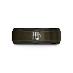 wedding bands for men – gunmetal & black tungsten piano keys wedding band
