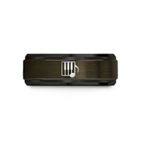 wedding bands for men – gunmetal & black tungsten piano keys wedding band