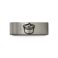 anniversary presents for him – gold & grey tungsten dipping sauce cup wedding band