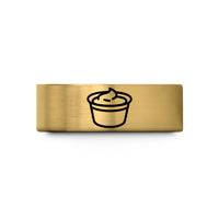 anniversary presents for her – gold tungsten dipping sauce cup wedding band