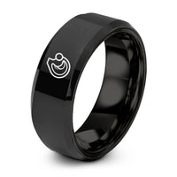 tungsten rings for couples – black tungsten cam lobe ring