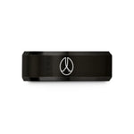 wedding band for her – black tungsten goat hoof wedding band