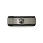 special present for couples – black & grey tungsten teddy bear wedding band