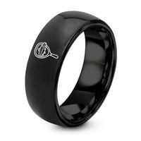 30 Birthday Gifts for Women – black tungsten landing net trout ring