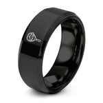 birthday present ideas her – black tungsten landing net trout ring
