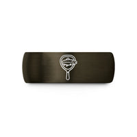 birthday present ideas her – gunmetal & black tungsten landing net trout wedding band