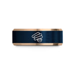birthday present ideas her – rose gold & blue tungsten mozzarella sticks wedding band