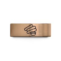 birthday present ideas her – rose gold & blue tungsten mozzarella sticks wedding band