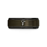 personalized jewelry for her – gunmetal & black tungsten auger drill wedding band