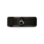 best presents for wife – black tungsten hot chocolate mug wedding band