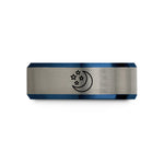 best presents for her – black & blue & gray tungsten star cluster wedding band