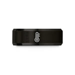 custom rings for her – black tungsten temperature gauge wedding band
