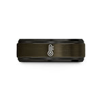 unique presents for her – gunmetal & black tungsten temperature gauge wedding band