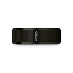 personalized rings for couples – black tungsten painter brush wedding band