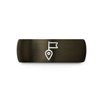 tungsten wedding bands couples – gunmetal & black tungsten waypoint flag wedding band