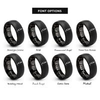 font options for inside engraving on black 35mm audio jack rings