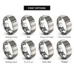 font options for inside engraving on grey 35mm audio jack rings