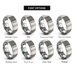 font options for inside engraving on grey 35mm audio jack rings