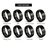 font options for inside engraving on black 3d printer icon rings