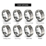 font options for inside engraving on gray 3d printer icon rings