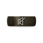 unique presents for him – gunmetal & black tungsten mute icon wedding band