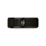 tungsten rings for women – black & rose gold tungsten corsica wedding band