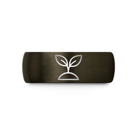 unique anniversary present ideas – gunmetal & blue tungsten seedling wedding band