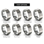 font options for inside engraving on gray 4 blade propeller rings