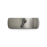 special presents for women – black & gray tungsten adjustable wrench wedding band