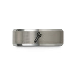 personalized presents for women – black & grey tungsten adjustable wrench wedding band