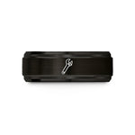 unique birthday presents her – black tungsten adjustable wrench wedding band