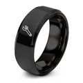 Adjustable Wrench – Tungsten Wedding Band, 8 mm, Black Comfort-Fit Unisex