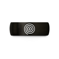 stylish rings for women – black tungsten double coil wedding band