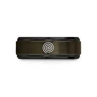 unique birthday ring – gunmetal & black tungsten double coil wedding band