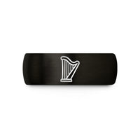 unique present ideas her – black & gold tungsten harp wedding band