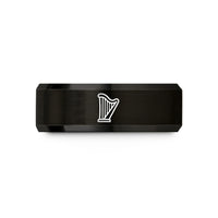 birthday present ideas her – black tungsten harp wedding band