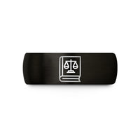 unique birthday presents her – black tungsten law book wedding band