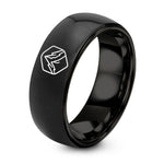 40th Birthday Gifts for Men – black tungsten adventure patch ring